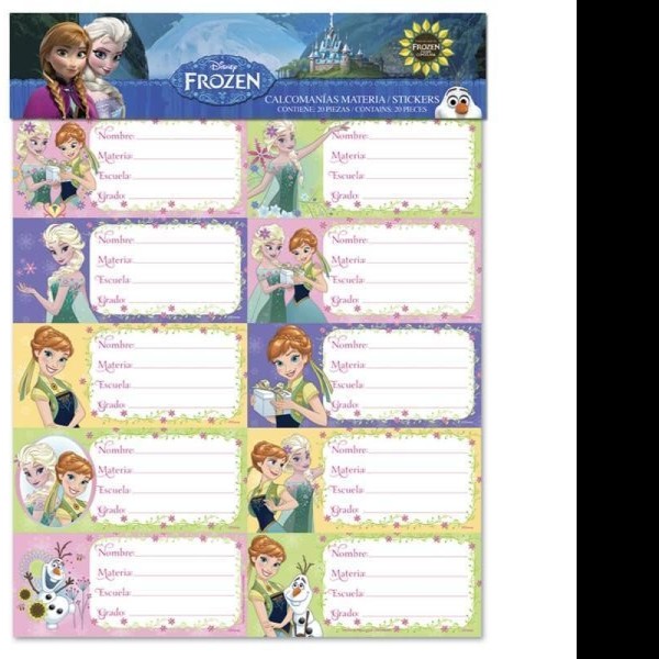 CALCOMANIA ESC. FROZEN GRANMARK PAQ. C10H. E.100